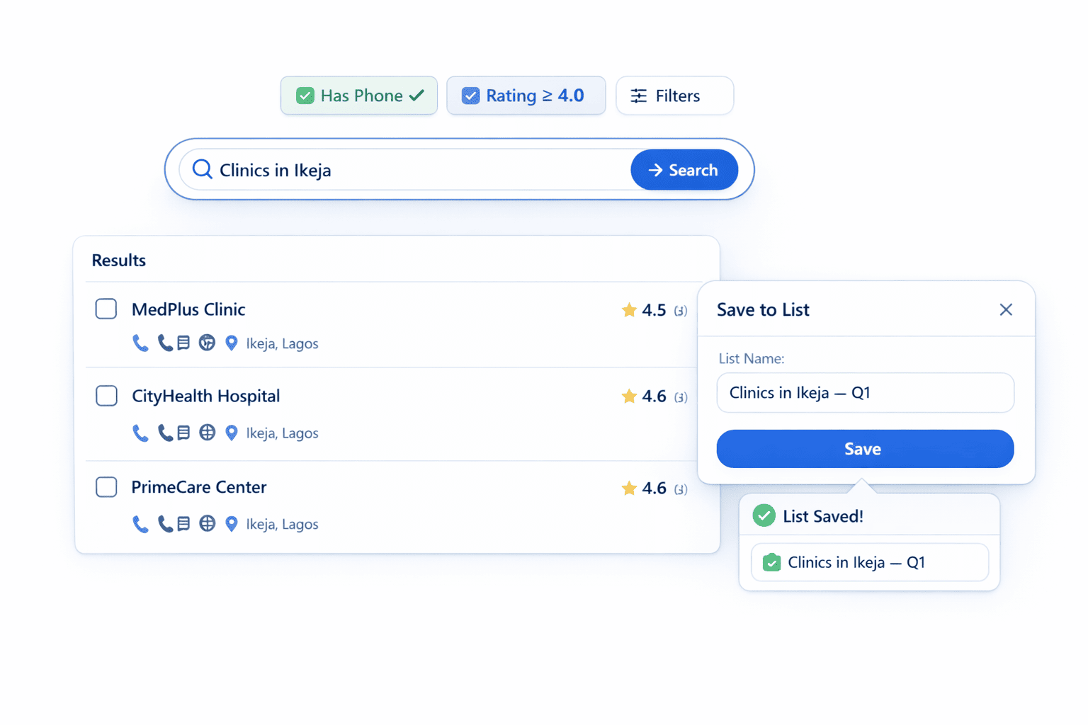 List builder preview